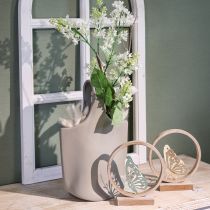 položky Dekoračná váza keramická taška Shopper Grey 19×4,5×33cm