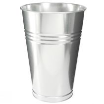 položky Dekoratívna váza kovová kónická vysoká váza strieborná V38,5cm 14,5L