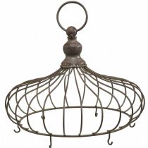 položky Ozdobná korunka na zavesenie kovová korunka starožitná 6 háčikov Ø28cm