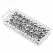 položky Ozdobné korálky strieborná metalíza 14mm 35 ks