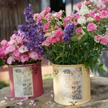 položky Dekoratívny plech, marhuľový, kovový kvetináč, letná dekorácia, Ø15,5 cm V15 cm