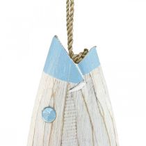 položky Dekoratívne rybie drevo drevená rybka na zavesenie svetlomodrá V57,5cm