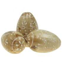položky Drevené vajíčka, ozdobné vajíčka, kraslice z mangového dreva 8×5cm 6ks