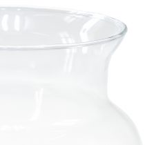 Článok Ozdobná sklenená váza lampáš sklenený číry Ø18cm V20cm
