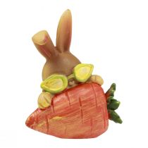 položky Dekoračný zajačik s mrkvou Veľkonočný zajačik ozdobné figúrky V5,5cm 6ks