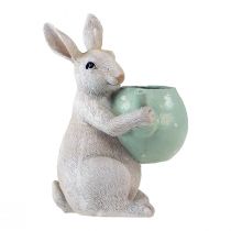 položky Dekoračný králik s čajníkom dekoračná figúrka stolová dekorácia Veľká noc V22,5cm