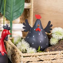 položky Dekoračné kura čierna drevená dekorácia sliepka Veľkonočná dekorácia drevo V13cm