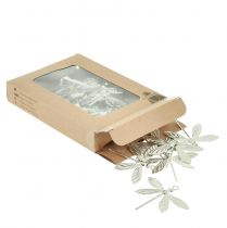 položky Ozdobné vážky na zavesenie letná dekorácia strieborná 5×4cm 36 ks