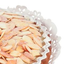 položky Dekoratívna mandľová torta do výkladov obchodov a pekární, klamlivo realistická, falošná torta, 19 cm