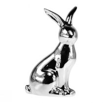 položky Dekoračný veľkonočný zajačik Keramický dekoračný zajačik sediaci strieborný V23cm