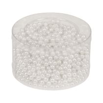 položky Ozdobné korálky na navliekanie remeselných korálok biele 6mm 300g