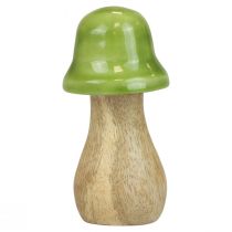 položky Dekoratívne hríby drevené drevené hríby svetlozelené lesklé V6/8/10cm sada 3ks