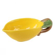 položky Ozdobná miska na citrón keramická miska na citrón žltá 17×8cm