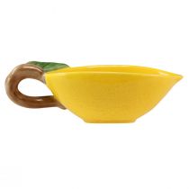 položky Ozdobná miska na citrón keramická miska na citrón žltá 17×8cm