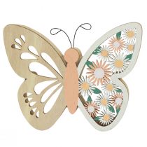 položky Dekoračné motýľové drevené kvety 15x12cm prírodné/farebné 3ks