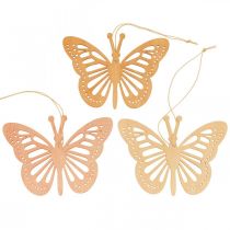 položky Deko motýliky deko vešiak oranžový/ružový/žltý 12cm 12ks