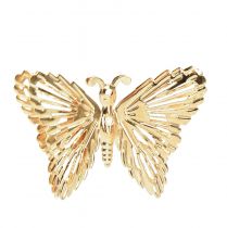 položky Ozdobné motýliky kovová závesná dekorácia zlatá 5cm 30ks