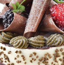 položky Ozdobná torta čokoládová umelá tortová figurína Ø10cm