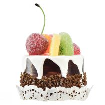 položky Dekoratívne tartaletky s ovocím, umelé repliky tort, dekorácia do výkladu, sada 2 kusov Ø8cm
