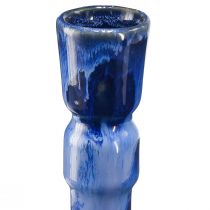 položky Dekoračná váza keramická modrá zelená hnedá Ø8cm V18,5cm 3ks