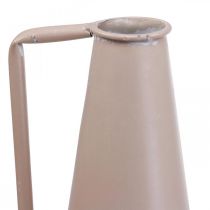 položky Dekoratívna kovová váza, dekoratívny džbán, ružová, kónická, vintage kvetinová váza, 38 cm
