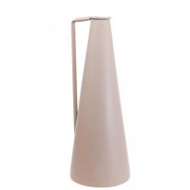 položky Ozdobná váza kovová dekoračná džbán ružová kónická 15x14,5x38cm