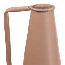 položky Ozdobná váza kovová rukoväť podlahová váza lososová 20x19x48cm