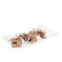 položky Deco jeleň mini hnedý flockovaný 11cm 6 ks