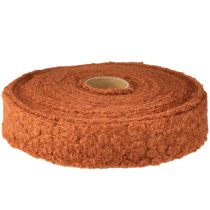 položky Dekoračná stuha červenohnedá široká látková stuha s vlneným vzhľadom 40 mm 8 m