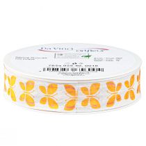 položky Ozdobná stuha motýle oranžový drôt okraj 25mm 18m