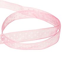 položky Darčeková stuha so štýlovým bodkovaným dizajnom na slávnostné balenie, šírka 1,5 cm, dĺžka 20 m