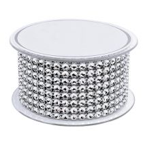 položky Deko stuha s kamienkovým efektom strieborná 40mm 2m