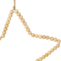 položky Deko vešiak vianočné drevené korálky srdce hviezda stromček V20cm 3ks