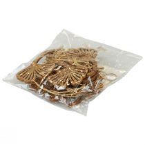 položky Deco vešiak drevo gingko deco gingko listový zlatý 5x6,5cm 12 kusov