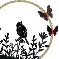 položky Ozdobný vešiak kovový čierny béžový biely pružina Ø15cm 2ks