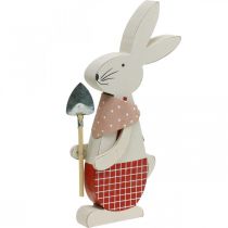 položky Ozdobný zajačik s lopatkou, zajačik, veľkonočná dekorácia, drevený zajačik, veľkonočný zajačik