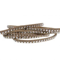 položky Ozdobný kožený šnúrkový remienok s nitmi 3mm 15m