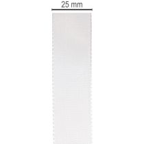 Článok Dekoračná taftová stuha, biela, šírka 25 mm, dĺžka 50 m