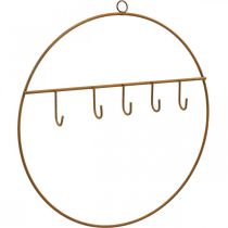 položky Kovový krúžok s háčikom, ozdobný krúžok na zavesenie, háčikový krúžok z nehrdzavejúcej ocele Ø28cm