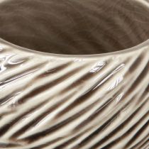 položky Dekoračná miska Keramická špirála Dekor Béžová Hnedá Ø9cm 4ks