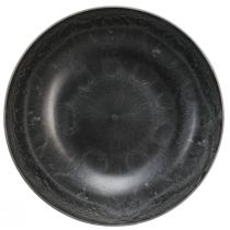 položky Dekoračná miska okrúhle misky na rastliny šedá Ø37cm V10,5cm 3ks