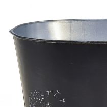 položky Ozdobná miska kovová oválna čiernostrieborné kvety 20,5×12,5×12cm