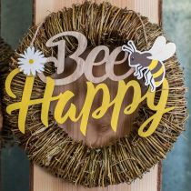 položky Ozdobný nápis včielka &quot;Bee Happy&quot; letná dekorácia drevo 31×18cm 2ks