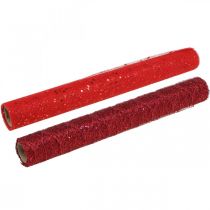 položky Vianočná dekoračná látka Polyester Červená x 2 rôzne 35x200cm