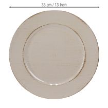 položky Dekoratívny tanier plastový dekoratívny plastový tanier sivo-hnedý Ø33cm