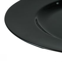 položky Dekoratívny tanier čierny plochý lesklý plast Ø28cm V2cm