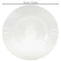 položky Dekoratívny tanier s drážkami plastový tanier plastový tanier priehľadný Ø33cm