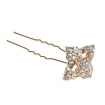 položky Svadobná dekorácia s diamantovou ihlou zlatá 7cm 9ks