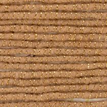 položky Hnedá vlnená šnúrka so zlatou niťou, 5m x 5mm s drôtom, na dekoráciu a tvorenie