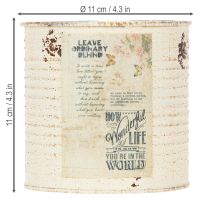 položky Plechový kvetináč krémový, Shabby Chic, Ø11cm, V10,5cm